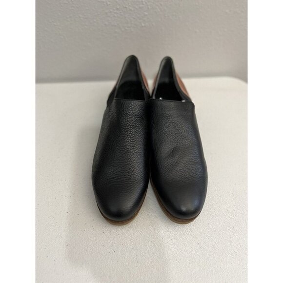 Lori Goldstein Flat Loafers Women 9.5 Black And Rose Gold Slip on Leather Upper - Picture 3 of 12